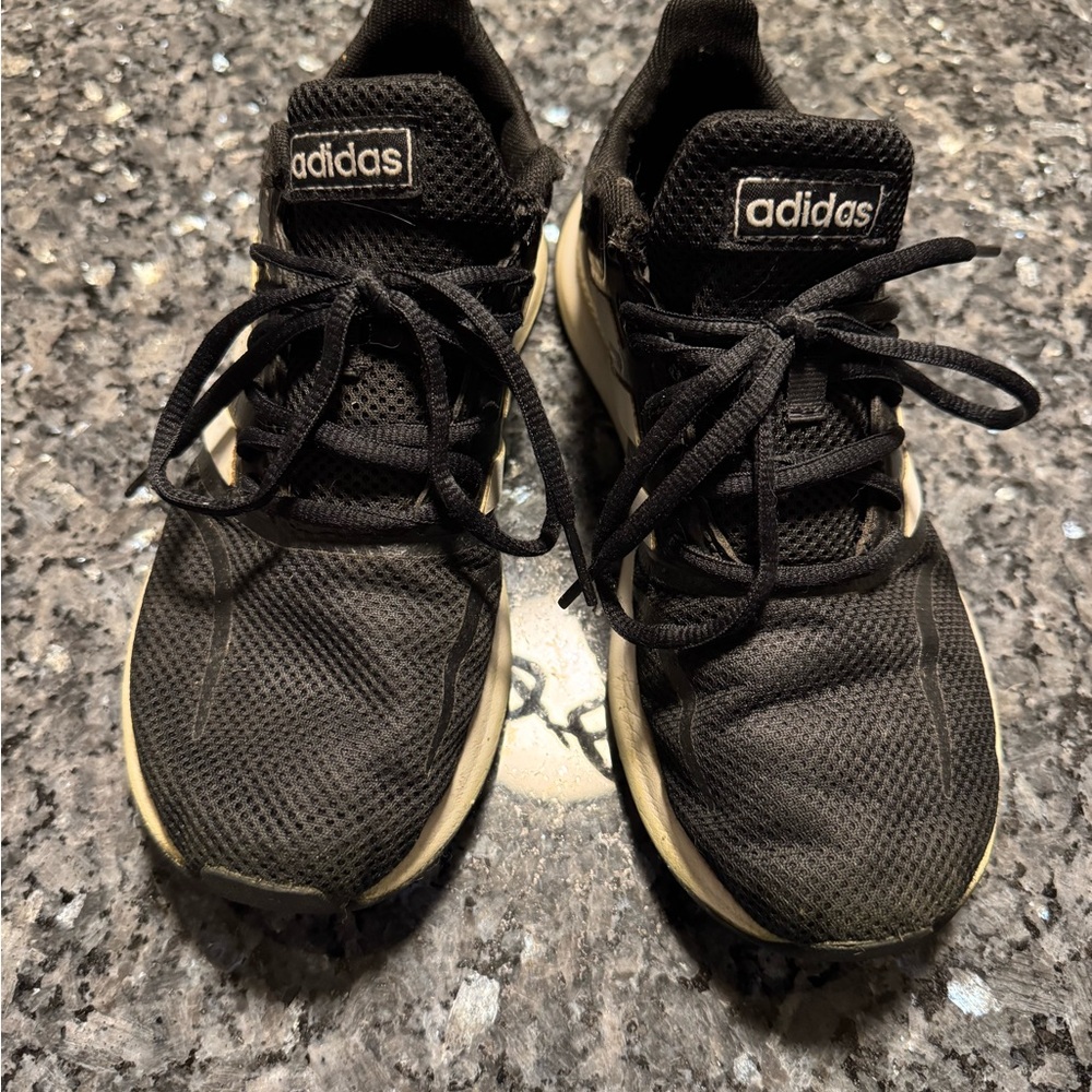 Adidas Kids Black and White Sneakers